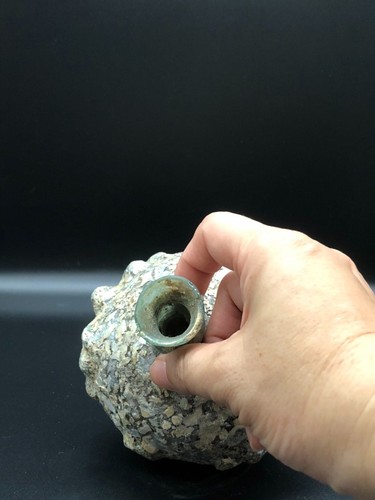 ANCIENT UNIQUE ROMAN GLASS VASE JUG Beautiful Patina Afghanistan Rare! #S372 - Picture 6 of 9