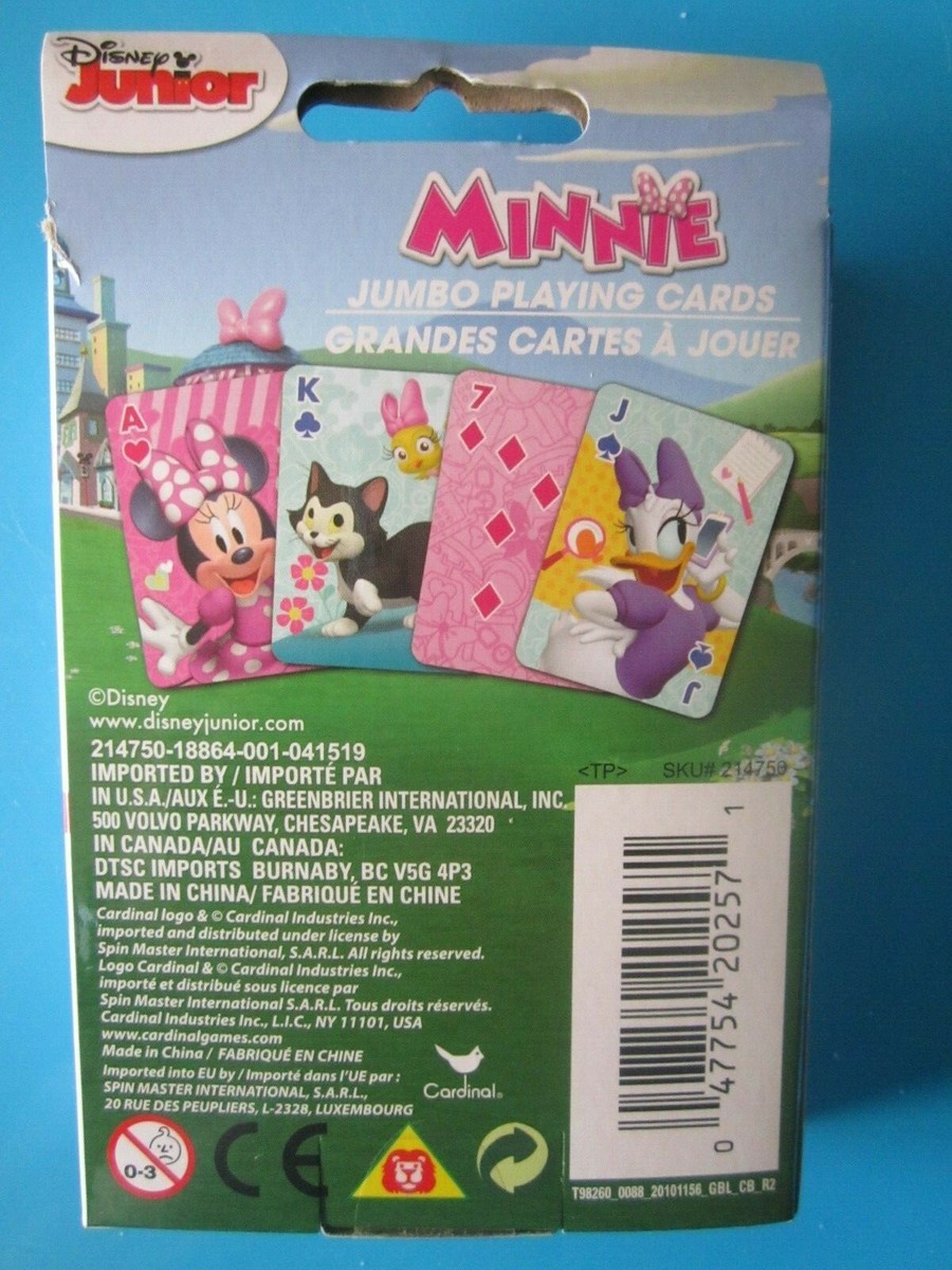 DISNEY Minnie Jumbo Playing Cards Crazy Eights Go Fish Rummy Snap