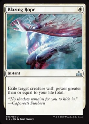 Blazing Hope Light Play, English Magic the Gathering MTG Rivals of Ixalan