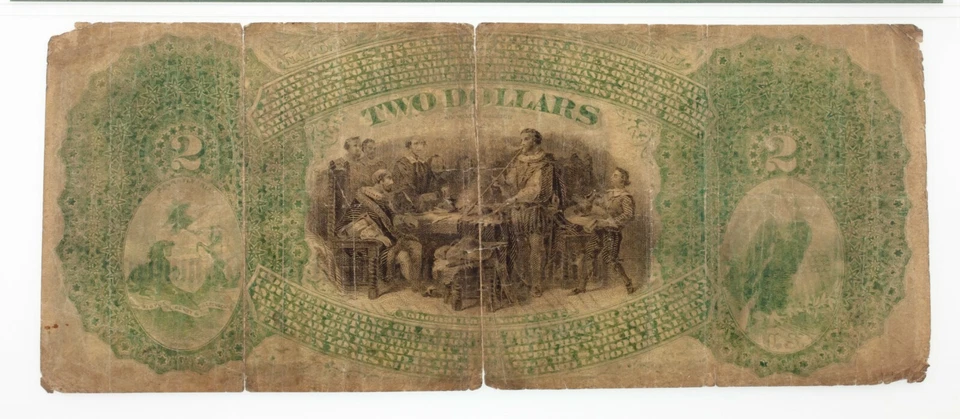 Lazy Deuce $2 Ch #668 National Currency Note Fr #387a Graded by PMG as VG 10 - Image 4 of 4