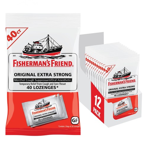 Fishermans Friend Original Extra Strong Menthol Cough Lozenges 40 Count 12 Pack - Bild 1 von 8