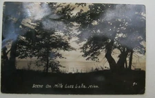 Scene On Mille Lacs Lake MN Unreadable Postmark