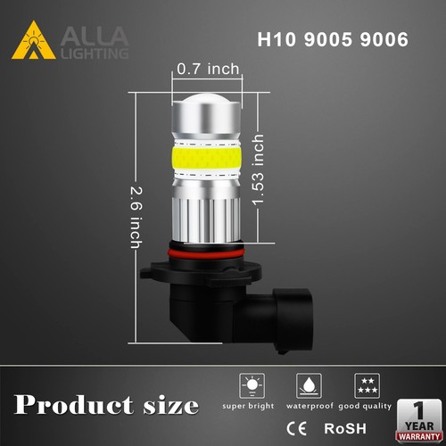 Alla Lighting 72-LED 9140 White 6000K Driving Fog Light Bulb Replacement Lamp VS - Picture 7 of 11