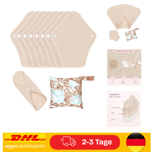 Wiederverwendbare Damenbinden aus Bio-Baumwolle | Auslaufsicheres Design