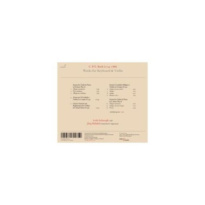 C.P.E. BACH/SCHAYEGH/HALUBEK: WORKS FOR KEYBOARD & VIOLIN - CD