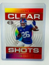 2021 Panini Illusions Saquon Barkley Clear Shots Red #031/149