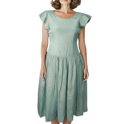 Vintage Oscar De La Renta Fit & Flare Dress Size Medium Sage Green Wedding  Rare | eBay