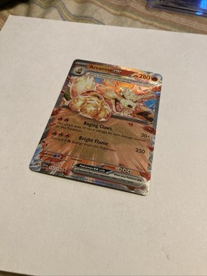 Arcanine EX 032/198 NM Scarlet Violet Base DOUBLE RARE Holo Pokemon TCG  Card