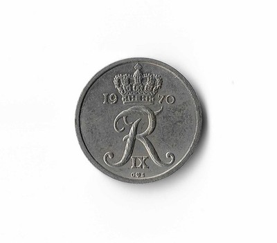 1970 Denmark - 10 Ore - 122 - Copper Nickel - 3g