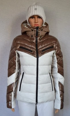 BOGNER F+I FARINA 3 DAMEN SKIJACKE SKI JACKE WEIß-KARAMELL UVP 650 € Gr 36 S NEU - Bild 1 von 4