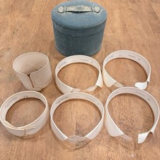 Vintage Arrow Detachable Collars And Cuff Lot of 6 With Fabric Case Made In USA