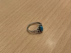 Vintage Sterling Silver Turquoise Ring Size 4