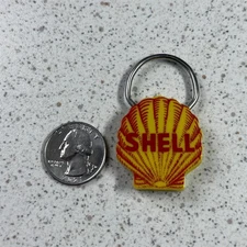 Vtg Bob & Dan's Shell Service Elkhart IL Pull Apart Keychain Key Ring #53548