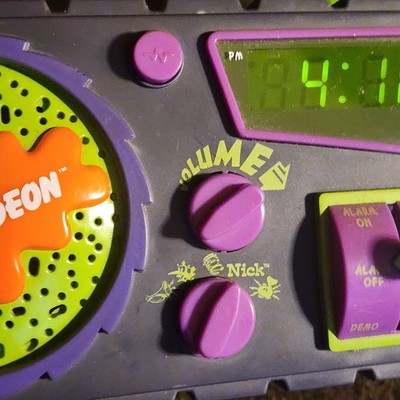 Rare VTG 1995 Nickelodeon Time Blaster Alarm Clock Am/fm Radio