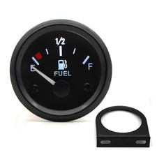 Lanru 2 52mm Fuel Level Gauge Pointer 12v Car Fuel Tank Meter With Led Black