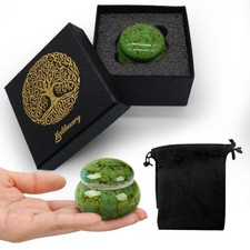 Small Urns for Human Ashes Keepsake,Ceramic Green Ceramic,