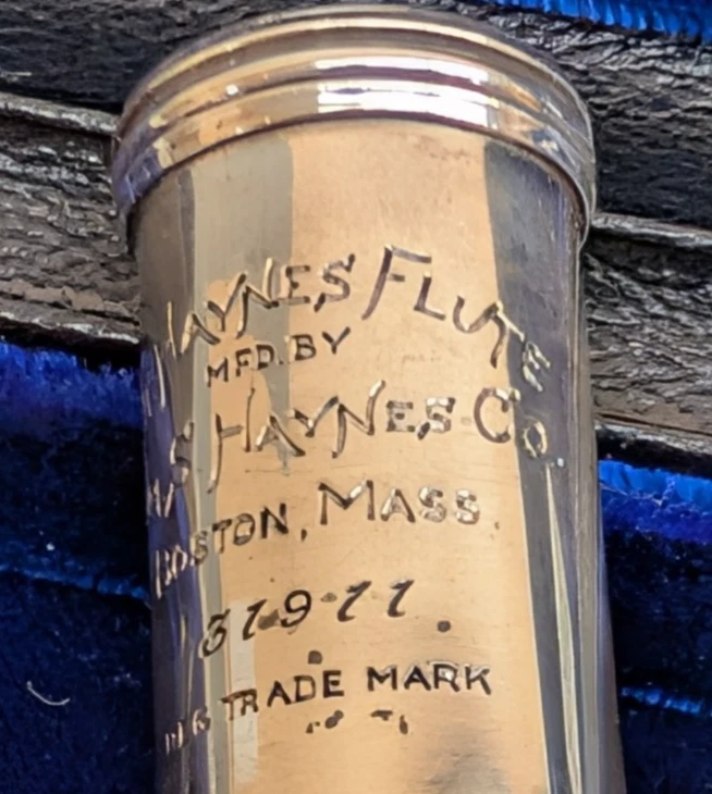 Wm.S. Haynes 1962 HMFM-BFT Handmade Silver French Model Flute with B Footjoint - Image 4 of 4