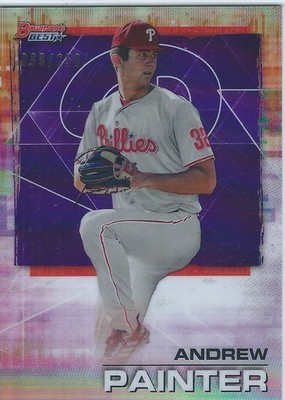 Andrew Painter, Phillies, 2021 Bowman's Best Purple Refractors, #85, #99/250
