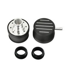 Aluminum Black Valve Cover Breather W Grommet For Sbc Bbc Sbf Bbf