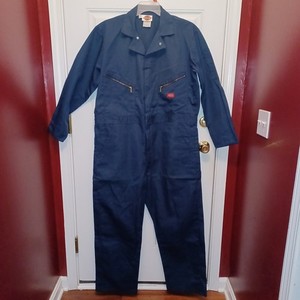Dickies Men's Dark Navy Long Sleeve Non Insulated Coveralls Chest 46 Reg, Unused