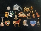 VTG lot 16 Brooch Pins animals & music lovers Avon JJ Gerry AJMC costume jewelry