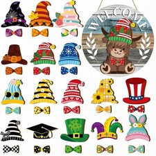 33 Pcs Christmas Interchangeable Highland Cow Welcome Sign Highlands Cow Seas...