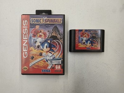 Sonic Spinball (Sega Genesis, 1993) Game with Box No Manual Free Fast Shipping