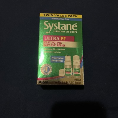 Systane Ultra PF Twin Pack Eye Drops - Two 10mL (0.34 FL OZ) Bottles, Exp 2027+