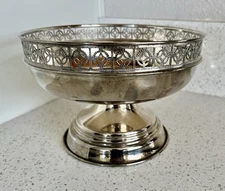 Silver Plated Footed Bowl For Fruits, Desserts, Or Flowers