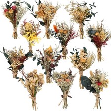 Layhit 12 Pack Boho Dried Flower Bouquet Mini Wedding Handmade Dry Flower Decor