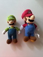 Lot Of 2 Nintendo Mario Luigi Plush Dolls 8.5