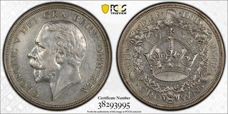 1932 Great Britain George V 1 Crown PCGS AU53 Lot#DS981 Large Silver! S 4036