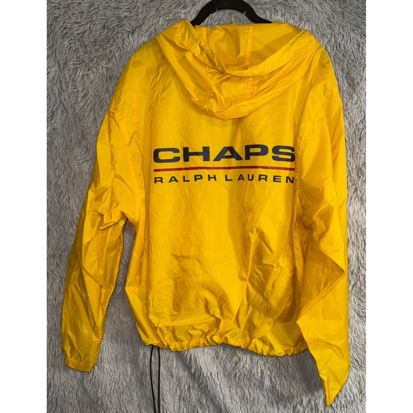 Chaps Ralph Lauren Yellow Nylon Pullover Anorak H… - image 2