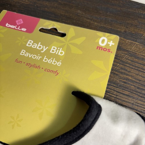 BABY NEWBORN BIB Boy Mustache NEW Hello Handsome COMFY 100% COTTON O+ months - Picture 3 of 6
