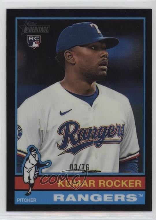 2025 Topps Heritage Chrome Black Border 3/76 Kumar Rocker #179 16rl