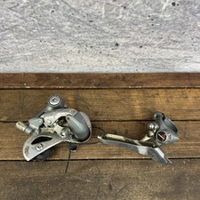 Set deragliatore sportivo Shimano Exage vintage FD-A450 RD-A450 SIS grigio bici da strada