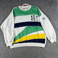 VTG 80s Adidas Sweatshirt Mens XL Colorblock Cross Atlantic Cup Soccer Crewneck