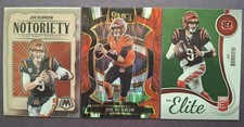 Joe Burrow 2025 Donruss Elite #1 The Elite Green, Notoriety, Select Prizm