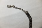 VINTAGE ANTIQUE SILVER 18 INCH BASKET WEAVE STYLE LINK POCKET WATCH FOB — photo 5