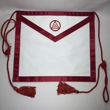 Handcrafted Masonic Apron Machine Embroidered Royal Arch Mason Members Regalia