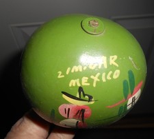 Vintage Souvenir MARACAS  MEXICO  Signed  TLC for damage to 1 of them  Gourd