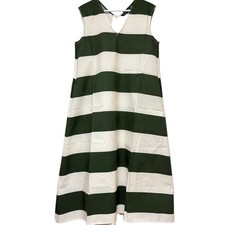 UNIQLO Marimekko Dress Green Border Casual Women's Tunic