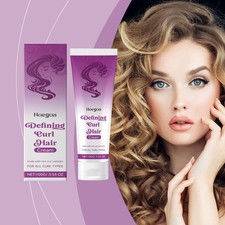 Curl Defining Cream for Frizz Control, Smoothing Leave-in for Curly Hair