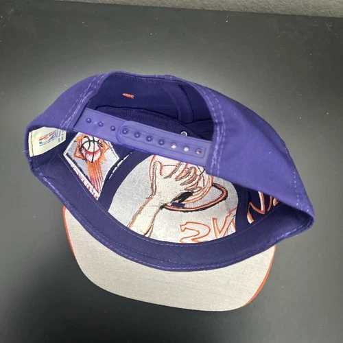 VTG 90s Phoenix Suns Drew Pearson Slam Dunk Twill NBA Graffiti Snapback Hat NWT image 9