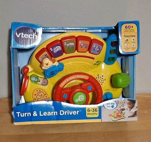V-Tech Turn and Learn Driver for Children, Infant, toddler car play toy 