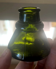 NICE OLIVE GREEN COLORED CARTER'S 1897 CONE INK BOTTLE 1890'S ERA CLEAN L@@K