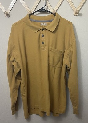 Duluth Trading Company Men s Size Large Longsleeve Knit Shirt Camel Color EUC