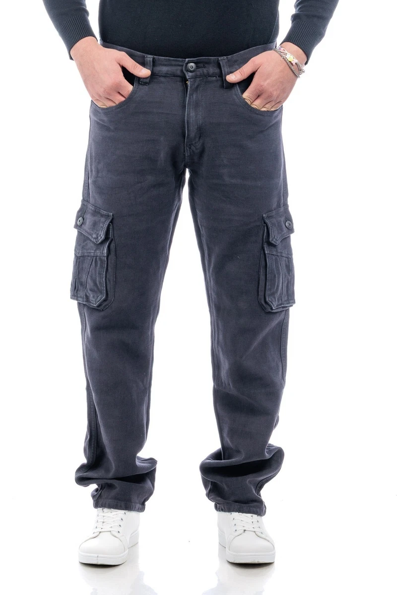 Jeans Gris Homme - LEOCLOTHO - Slim - Confortable et Polyvalent Gris