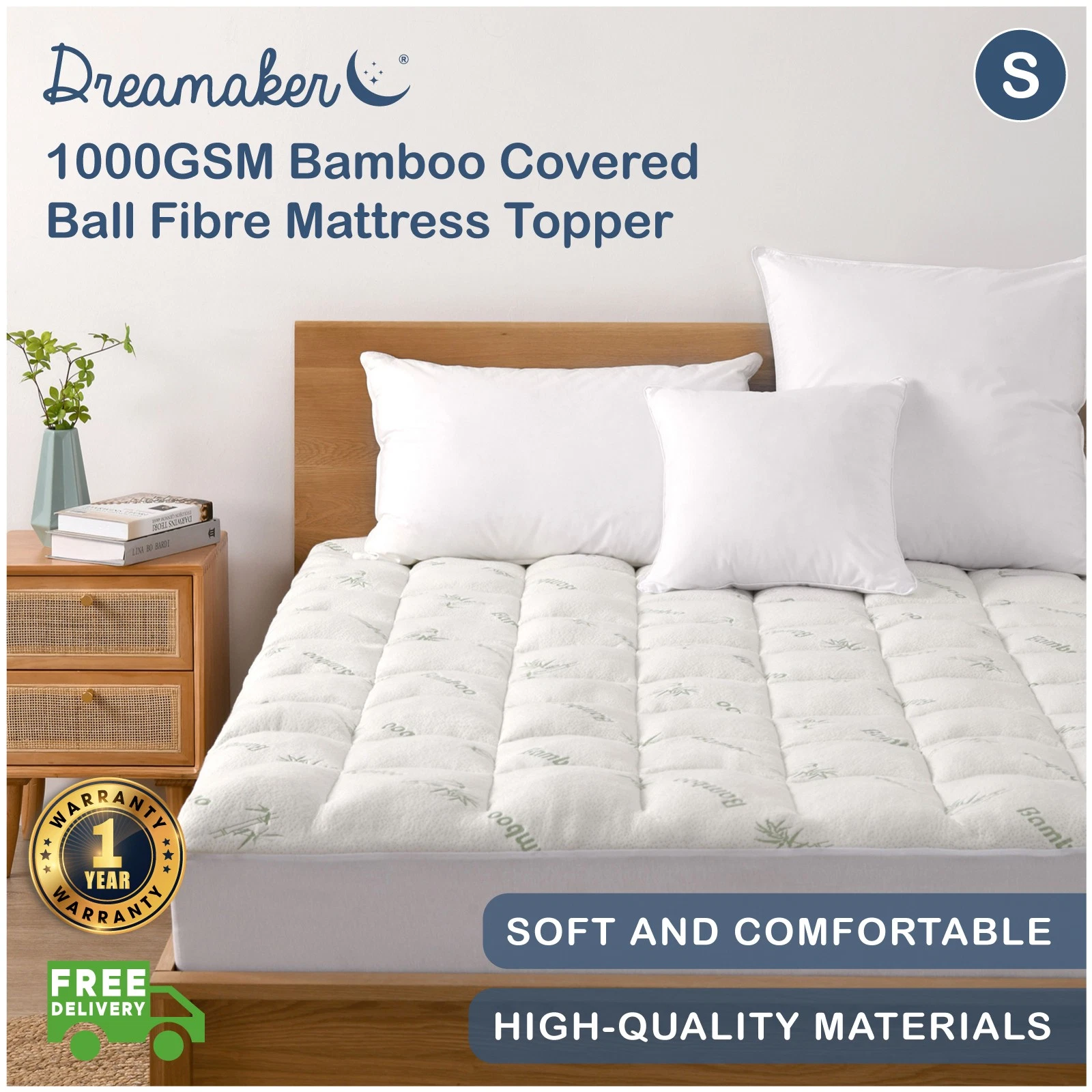  Dreamaker Bamboo Wool Blend Topper