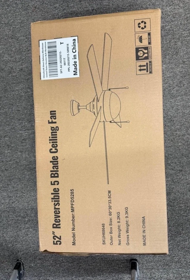 Discus Outdoor 52" Discus Outdoor Fan in White - Image 4 of 4